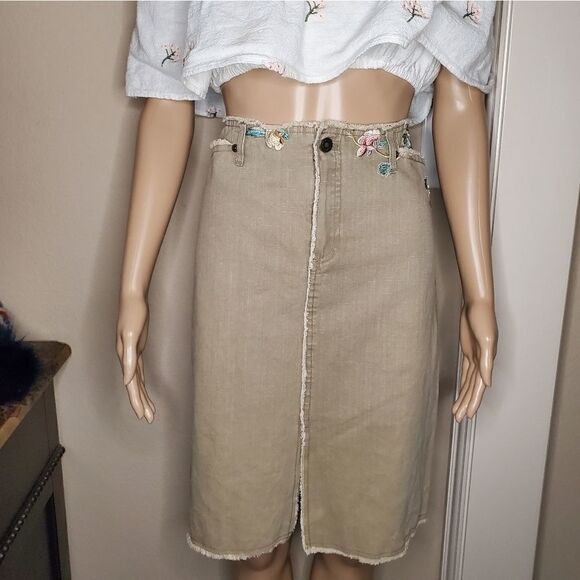 Vintage Pre-owned Gerard Darel Embroidered pencil midi skirt - Picture 11 of 14